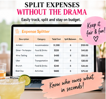Bachelorette Trip Planner | Google Sheets & Excel