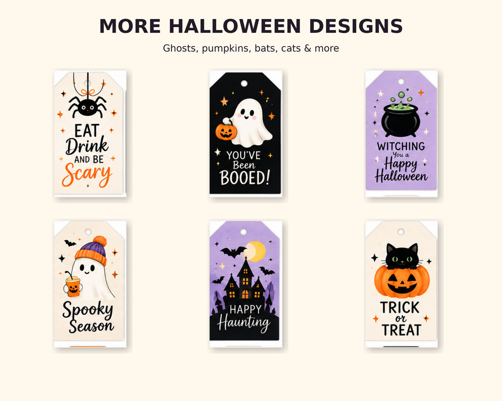 Halloween treat tags preview