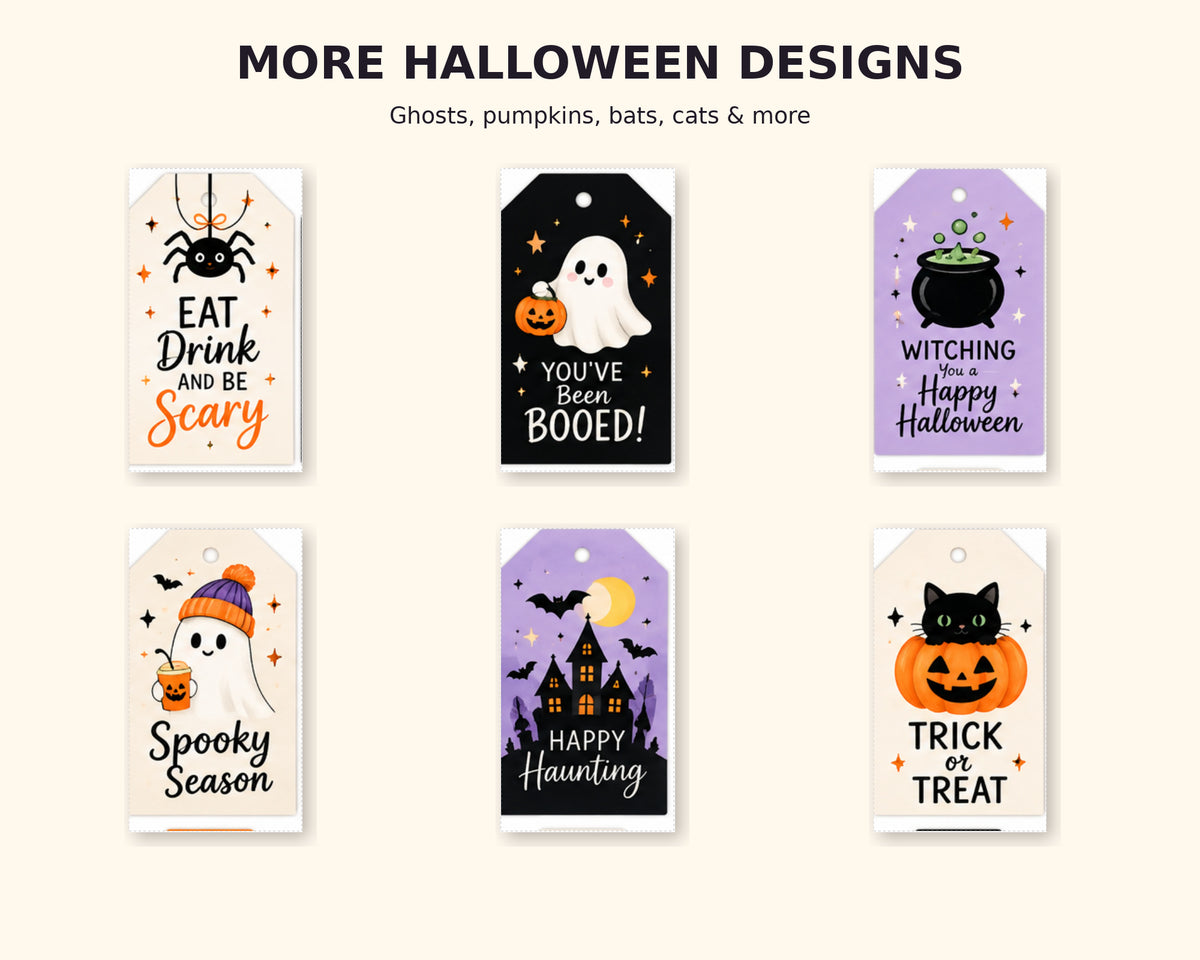 Halloween treat tags preview