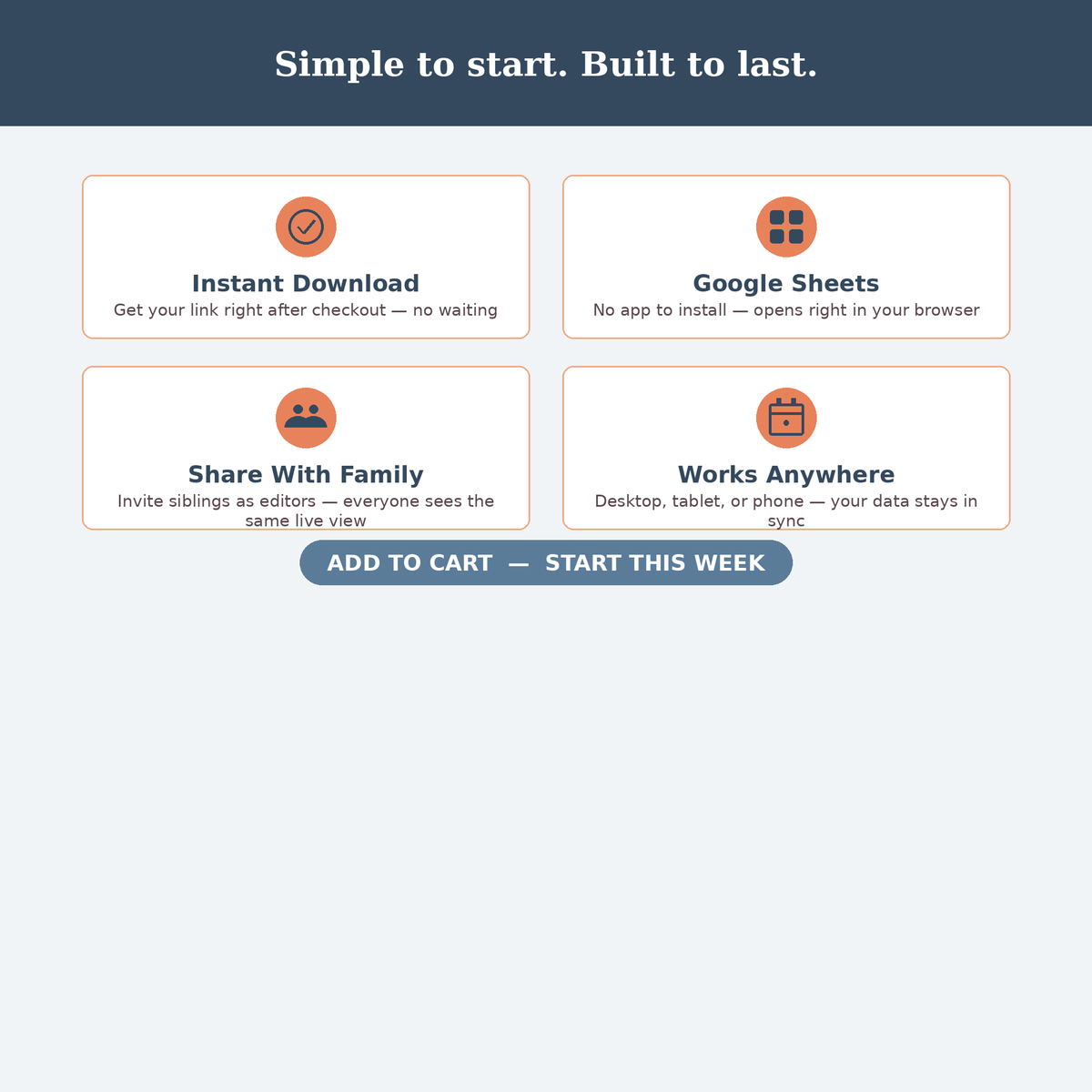 Caregiver Organizer Google Sheets Dashboard
