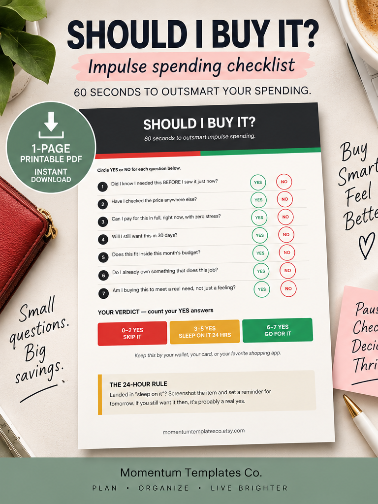 2027 Financial Reset Bundle – Debt Payoff Planner, Monthly Budget & Net Worth Tracker + Impulse Spending Checklist