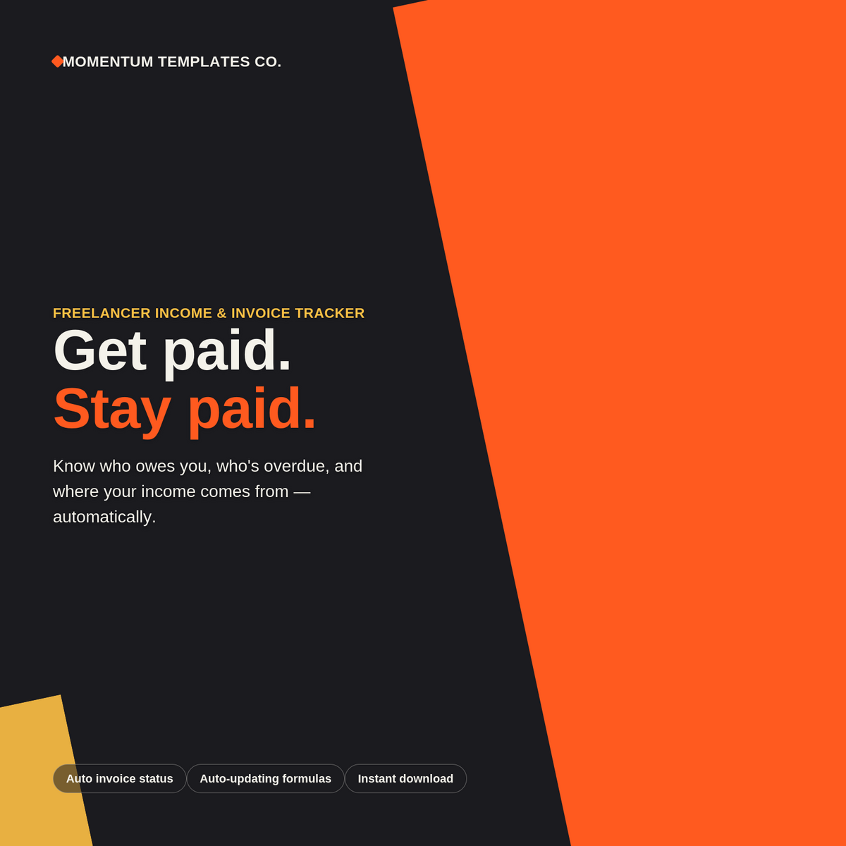 Freelancer Invoice Tracker Spreadsheet – Client & Payment Management (Excel & Google Sheets)